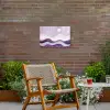 Golven - Heuvels - Abstract - Paars Tuinposter op houten frame 2 cm dik klein -sfeer3