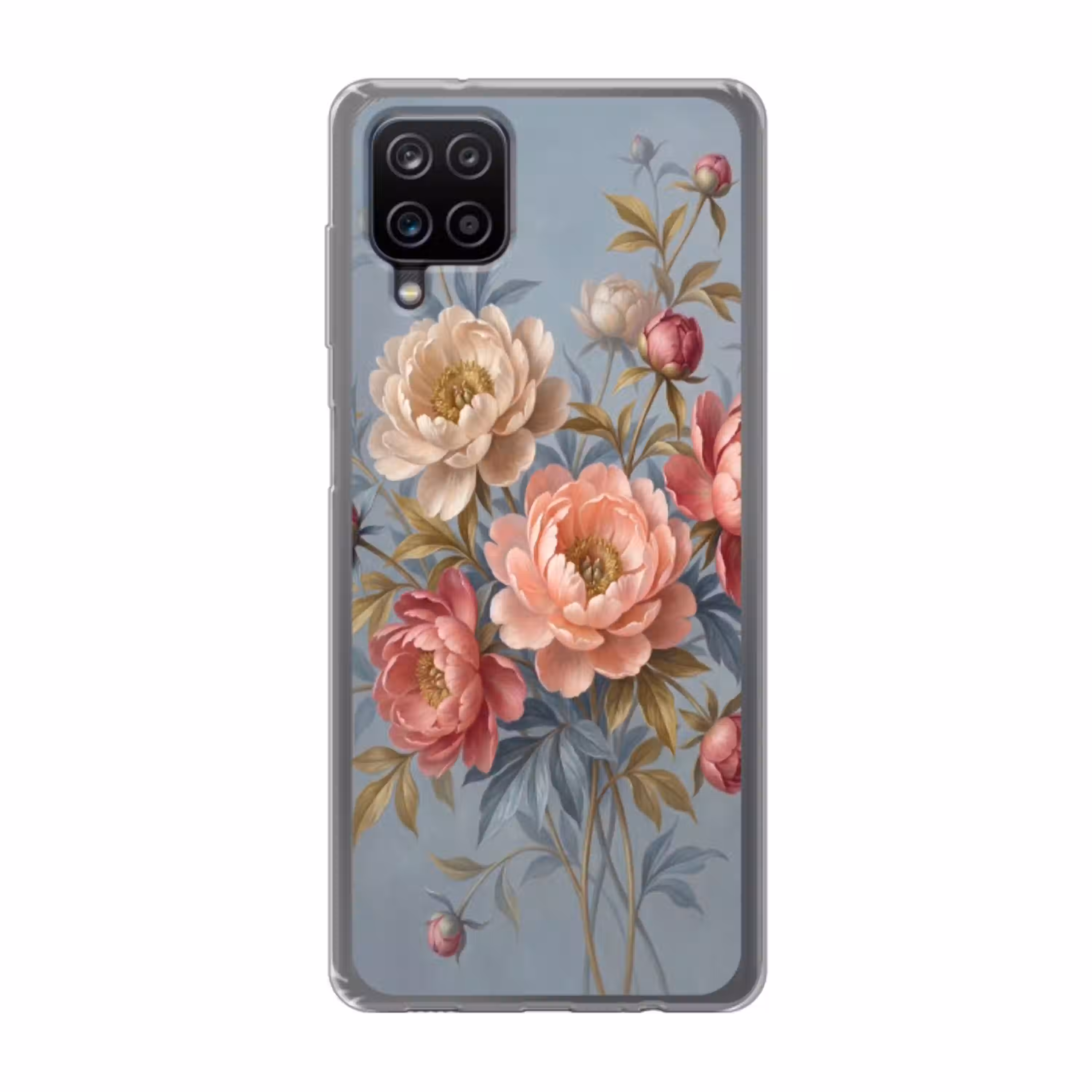 Bloemen - Roze - Beige - Modern - Natuur Telefoonhoesje Samsung Galaxy A12 klein -3d