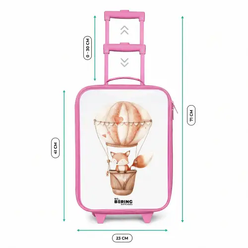 Vinnie vosvaart Kinderkoffer - Roze klein -productfoto_formaten