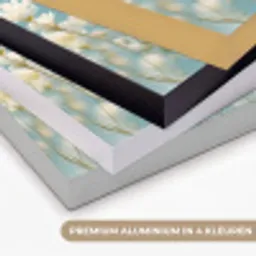 Stängel – Blumen – Luft – Weiß Textielframe zwart klein -USP_kleurenNL