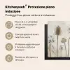 Botanische Elegance in Sepia Inductie beschermer vinyl 3mm middel -zzzzzzusp-haakje_IT