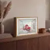 Auto - Rood - Cadeaus - Winter - Kerst - Doorkijk - Wit Light Box met batterij (Wandlamp) middel -sfeer2
