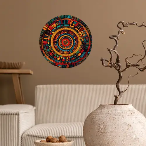 Mandala - Cirkels - Patronen Wandcirkel behangsticker klein -sfeer1