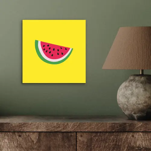 Fruit - Watermeloen - Geel aluminium wit klein -sfeer2