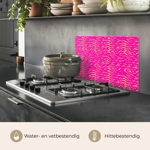 Neon - Groen - Roze - Tijger keuken achterwand spatscherm klein 900 -usp_NL