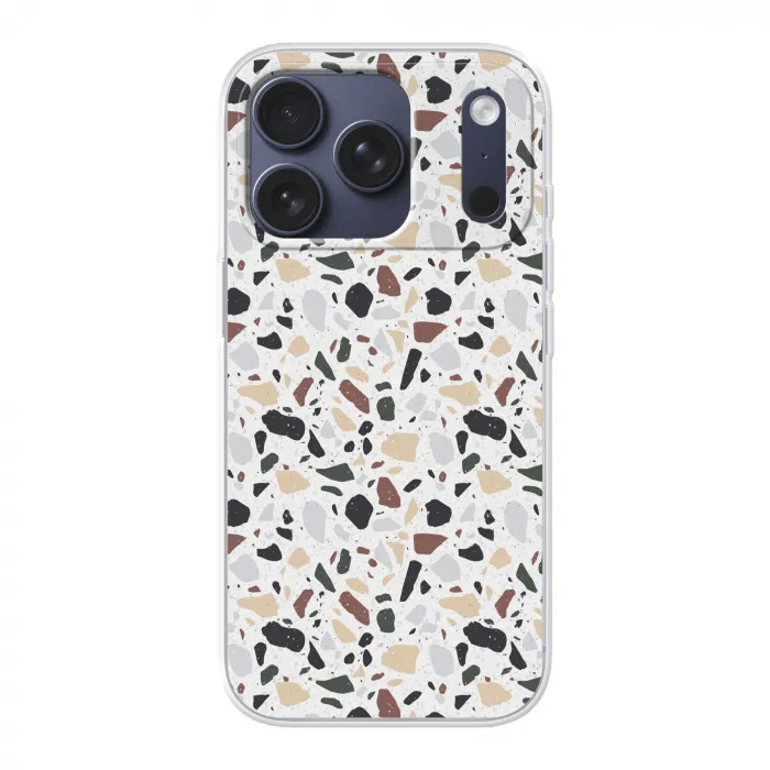 Terrazzo -  Patroon - Kleurrijk - Klei Telefoonhoesje iPhone 17 Pro klein 878 -3d