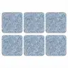 Abstract - Blauw - Bladeren onderzetter kurk middel -3d