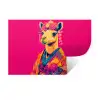 Kameel - Bloemen - Kimono - Waaiers Muursticker klein -3d
