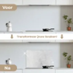 Verwering - Beton - Structuren - Vintage - Industrieel - Grijs keuken achterwand spatscherm klein -voor_na_NL