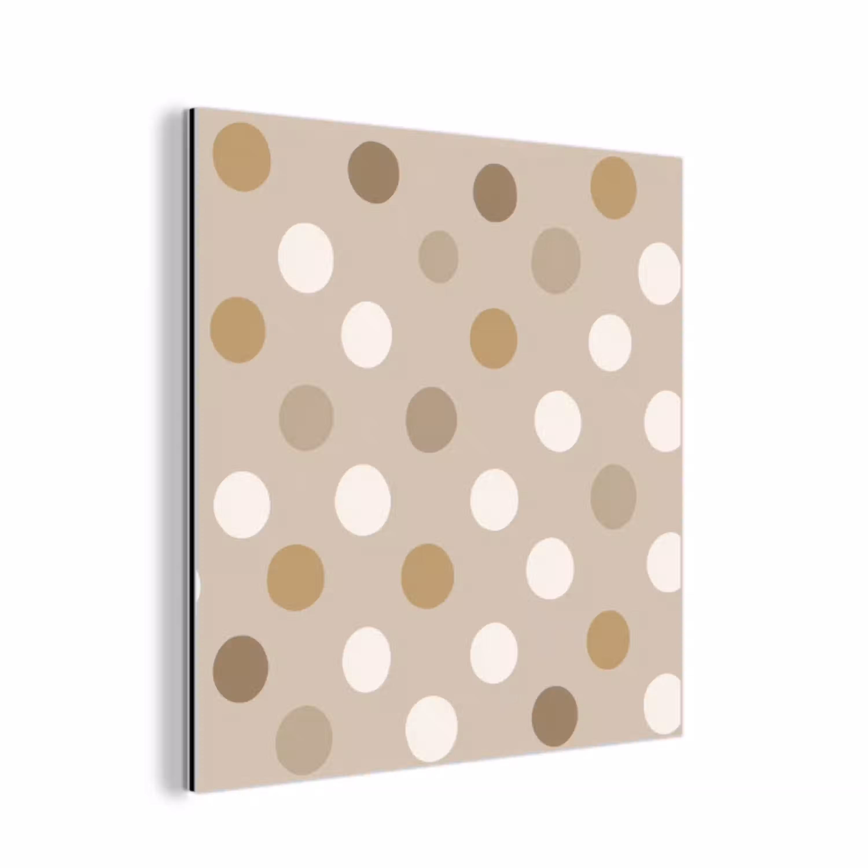 Polka - Dots - Beige aluminium wit klein 46 -3d