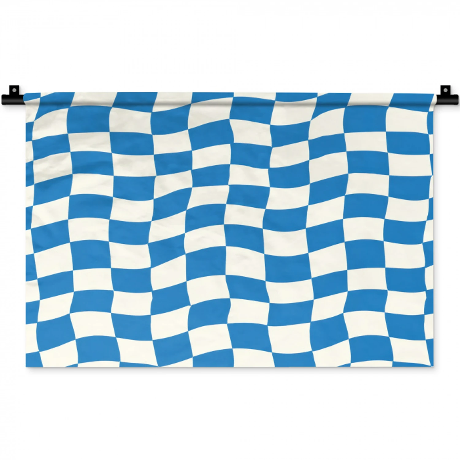 Golvend - Patroon - Blauw Wandkleed katoen klein 269 -zz3d