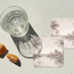 Terras - Water - Natuur - Landschap onderzetter kurk middel -sfeer4