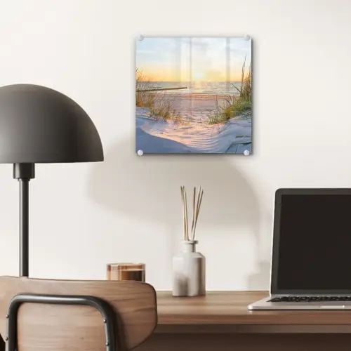 Strand - Zon - Duin - Gras - Zand - Horizon plexiglas 5mm klein -sfeer6