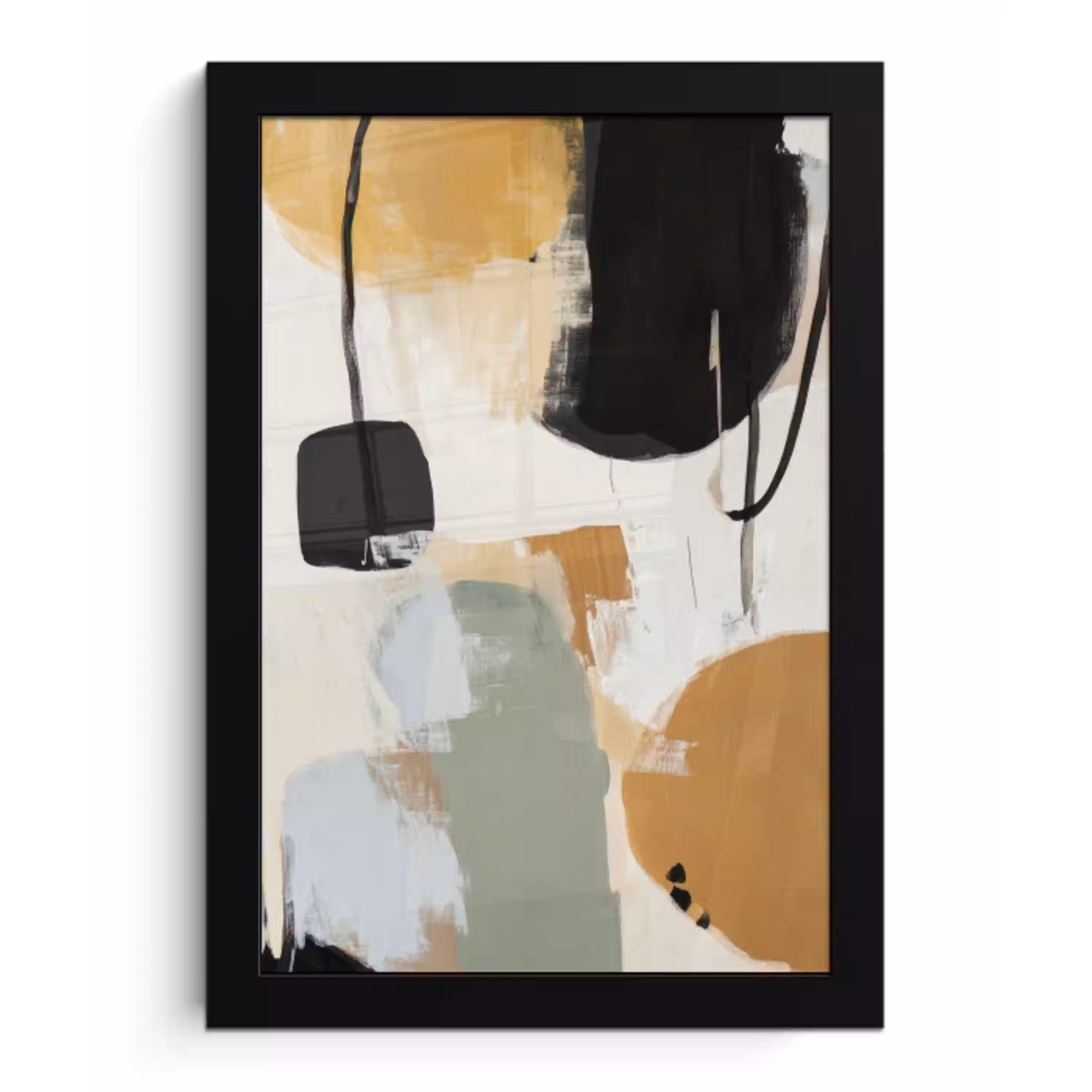 Paint - Abstract - Kleuren fotolijst zwart zonder passe partout klein -3d