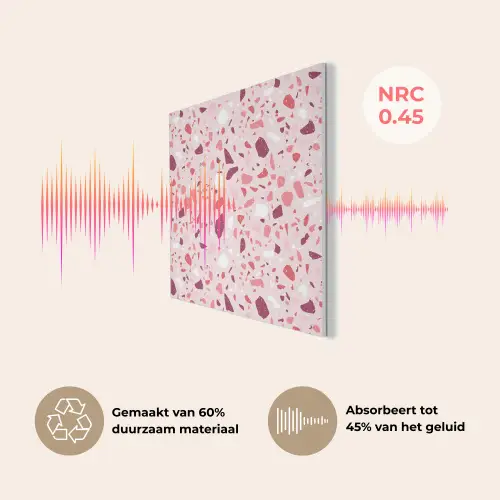 Terrazzo - Patroon - Roze PET vilt klein 837 -USP_NL