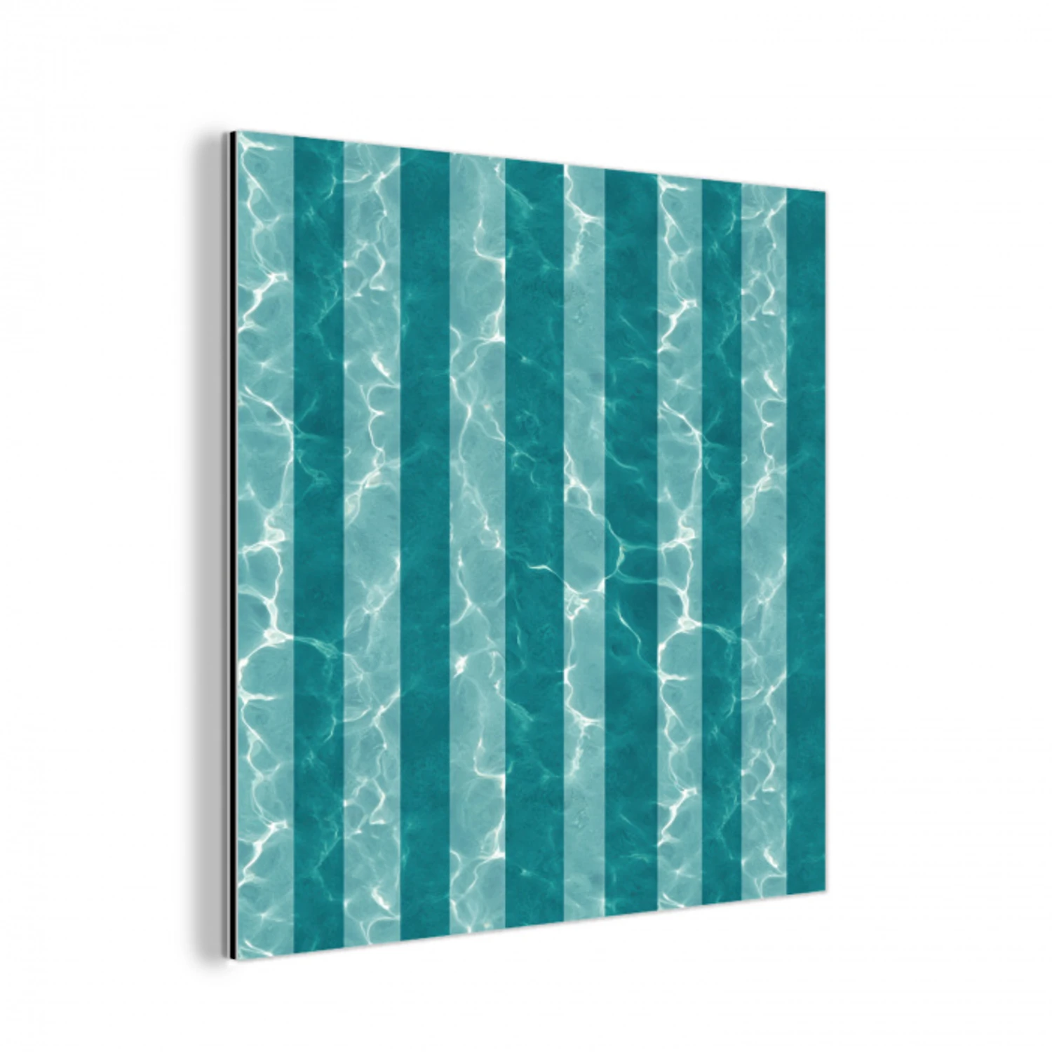 Zwembad - Strepen - Groen aluminium wit klein 46 -3d