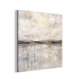 Landschap - Horizon - Natuur - Abstract - Neutraal aluminium wit klein -3d
