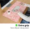Vloeiend - Olieverf - Roze Muismat XXL klein 681 -sfeer3