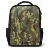 Groene camouflage met zandkleur Rugzak - Zwart middel -3d