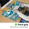 Vrouw - Bril - Regenboog - Wolken Muismat XXL klein -sfeer3