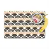 Waaier - Patroon - Zwart - Beige Placemat vinyl groot 368 -zzzproduct_Kitchenyeah-website