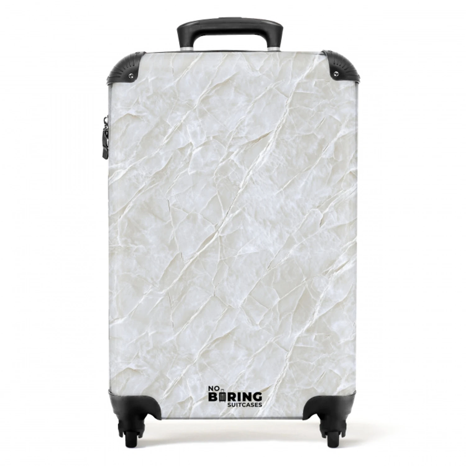 Oppervlakte - Textuur - Grijs NBS - Handbagage koffer - Volwassenen Unisex middel -productfoto_recht