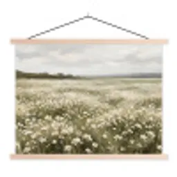 Illustratie - Landschap - Wit textielposter latten blank klein -3d