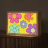 Bloemen - Illustratie - Kleurrijk Light Box met kabel (Tafellamp) klein -z3d_website