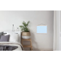 Schaakbord - Klassiek - Blauw textielposter latten blank klein 122 -woonkamer