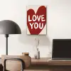 Loveyou - Hart - Rood aluminium wit klein -sfeer5