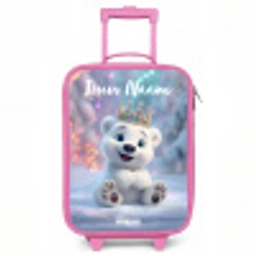 Ijsbeer - Kroon - Winter Kinderkoffer - Roze klein -3d