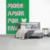Amor - Valentijn - Groen - Tekst fotobehang vinyl groot -slaapkamer