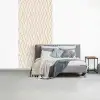 Beige - Zigzag - Patroon fotobehang vinyl groot 64 -slaapkamer