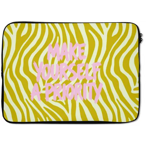 Zebraprint - Priority - Roze laptophoes neopreen klein -zkaufland3dotto