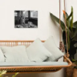 Kat - Koffie - Brood - Zwart tuinposter los doek klein -sfeer7