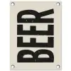Beer - Vintage - Zwart - Beige tuinposter los doek klein -3d