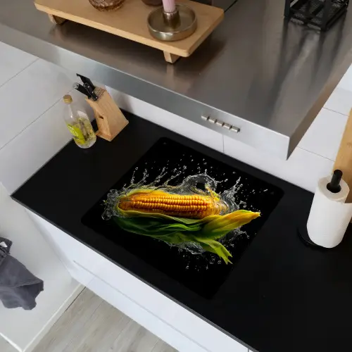 Maïs - Groente - Planten - Zwart - Water Inductie beschemer met haakjes middel -sfeer1