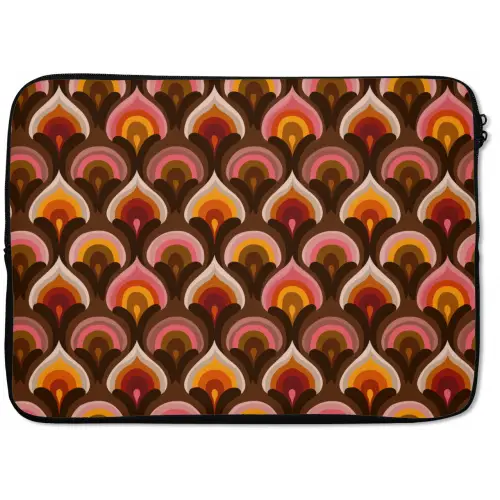 Patroon - Retro - Kleurrijk laptophoes neopreen klein 279 -zkaufland3dotto