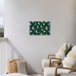 Manen - Sterren - Groen Tuinposter op houten frame 2 cm dik klein 845 -sfeer1