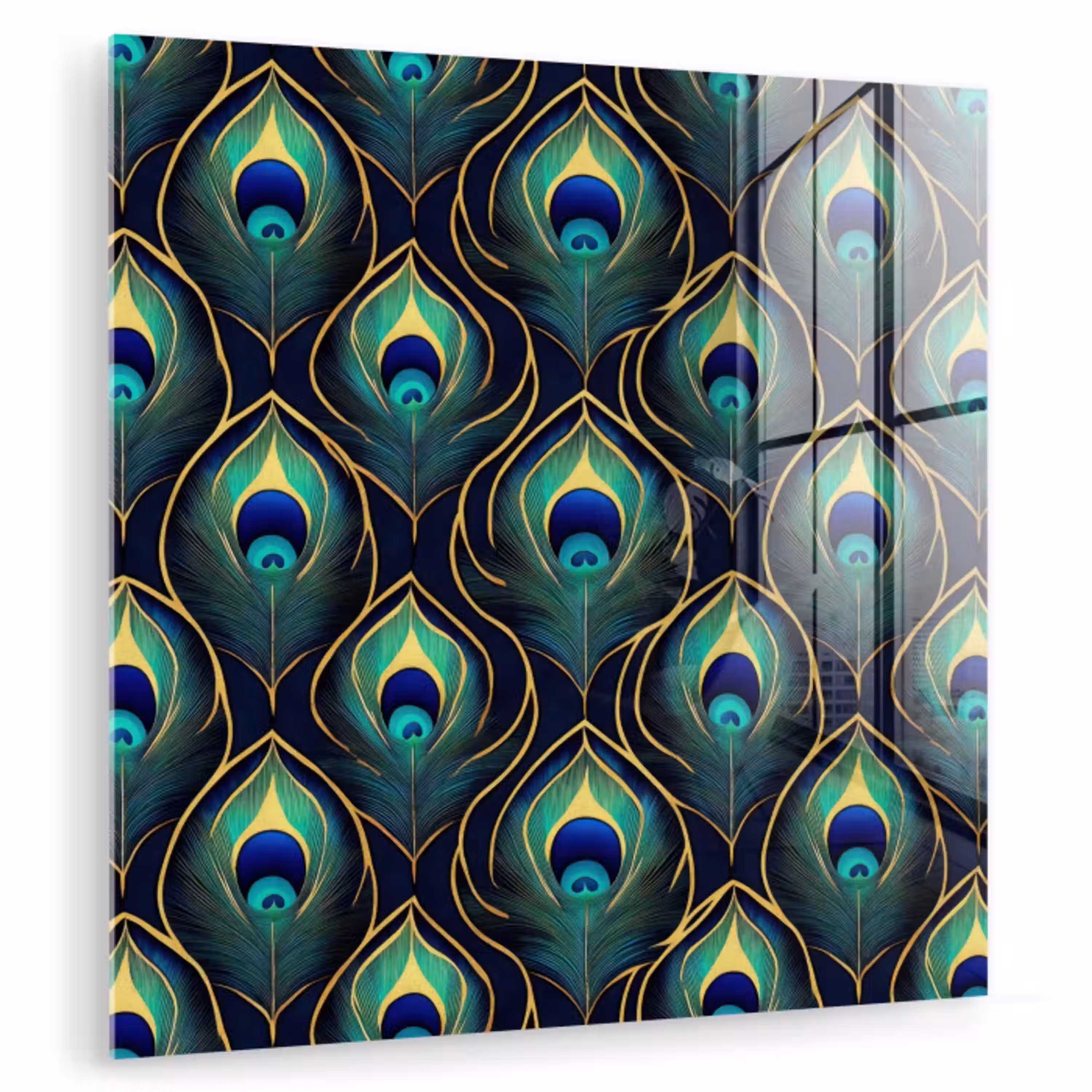 Pauw - Veren - Groen plexiglas 5mm klein 11 -zzzproduct_nieuw