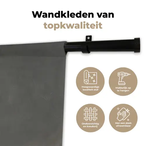 Potlood - Schilderij - Geel Wandkleed katoen klein -sfeer2