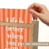 Tekst - Gestreept - Oranje - Zomer Light Box met kabel (Wandlamp) klein -USP_websiteprintNL