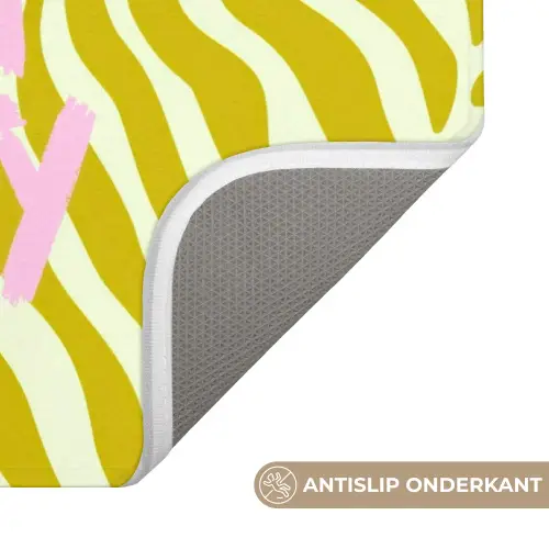 Zebraprint - Priority - Roze Badmat klein -USP_AntislipNL