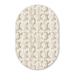Motief - Abstract - Beige Wandcirkel Ovaal Aluminium middel 839 -3d