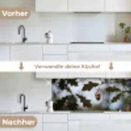 Eikel - Eikenblad - Bos - Herfst - Natuur keuken achterwand 2 middel -voor-na_DE