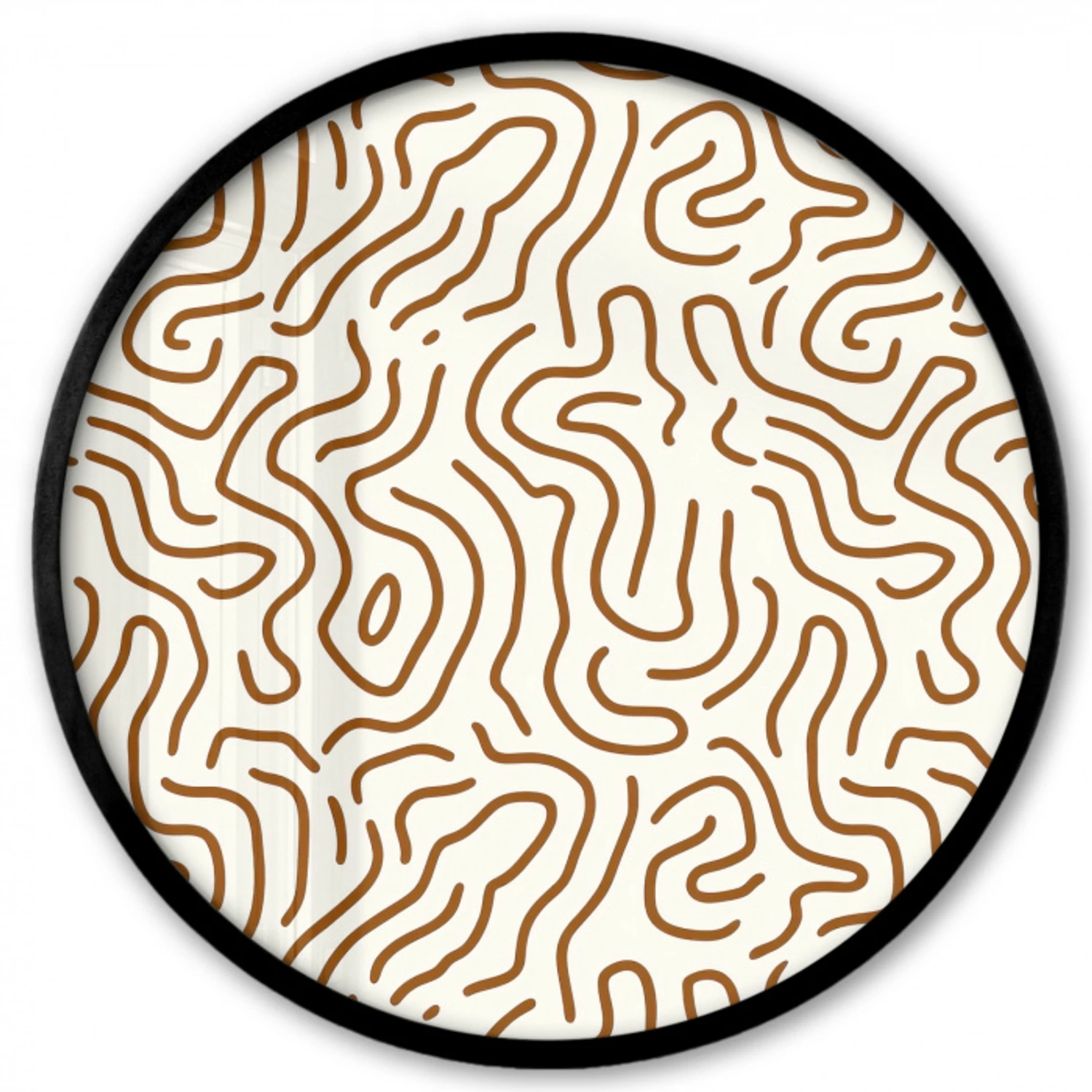 Minimalistisch - Patroon - Terracotta Fotolijst rond zonder passe partout klein 856 -3d