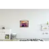 Doorkijk - Lavendel - Landschap - Bloemen - Paars textielposter latten blank klein -kinderkamer