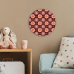 Retro - Madelief - Roze Wandcirkel kunststof plaat 5mm dik klein 188 -tsfeer1_kind
