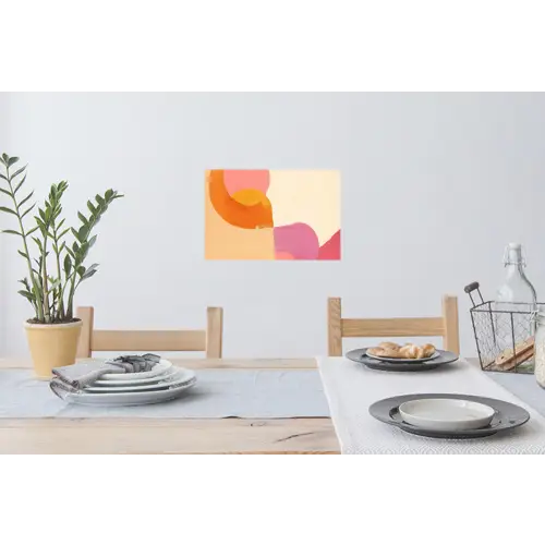 Vormen - Abstract - Kleurrijk Muursticker klein -eettafel