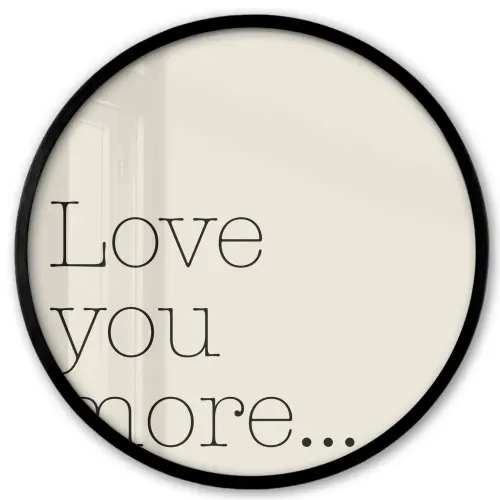 Minimalistisch - Love - Beige Fotolijst rond zonder passe partout klein -3d